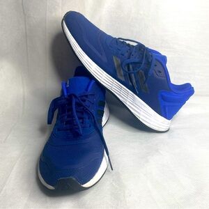 adidas Duramo 10 Mens US 7 UK 6.5 Blue Black Stripes Running Walk Sneaker Shoes